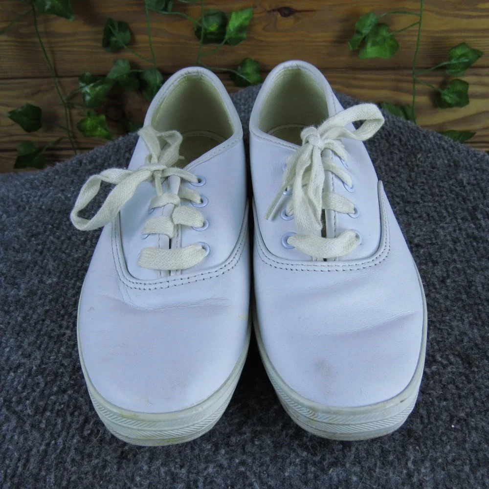 Keds Champion Oxford Leather Women's White Sneakers Size 5.5 Casual‎ Walking